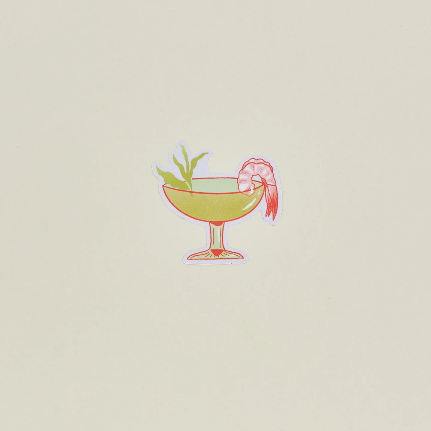 Shrimp Cocktail Vinyl Sticker - Image 2