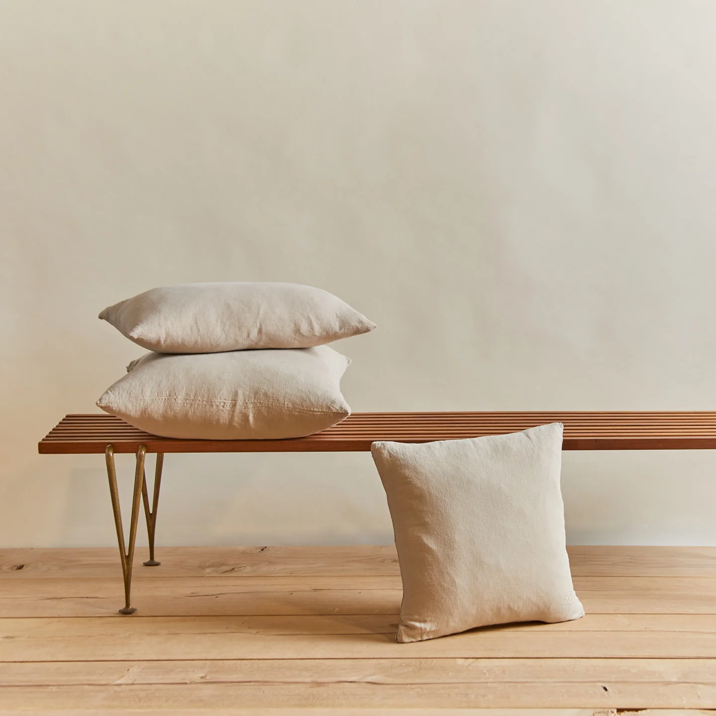 Simple Linen 18x18 Pillow - Flax - Image 5