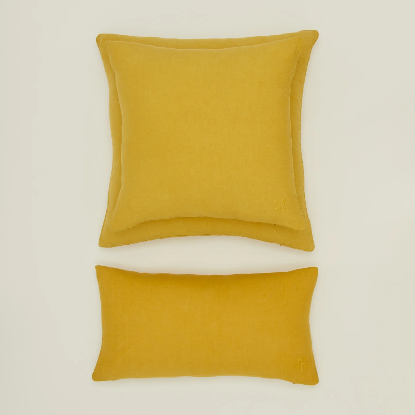Simple Linen 18x18 Pillow - Mustard - Image 2