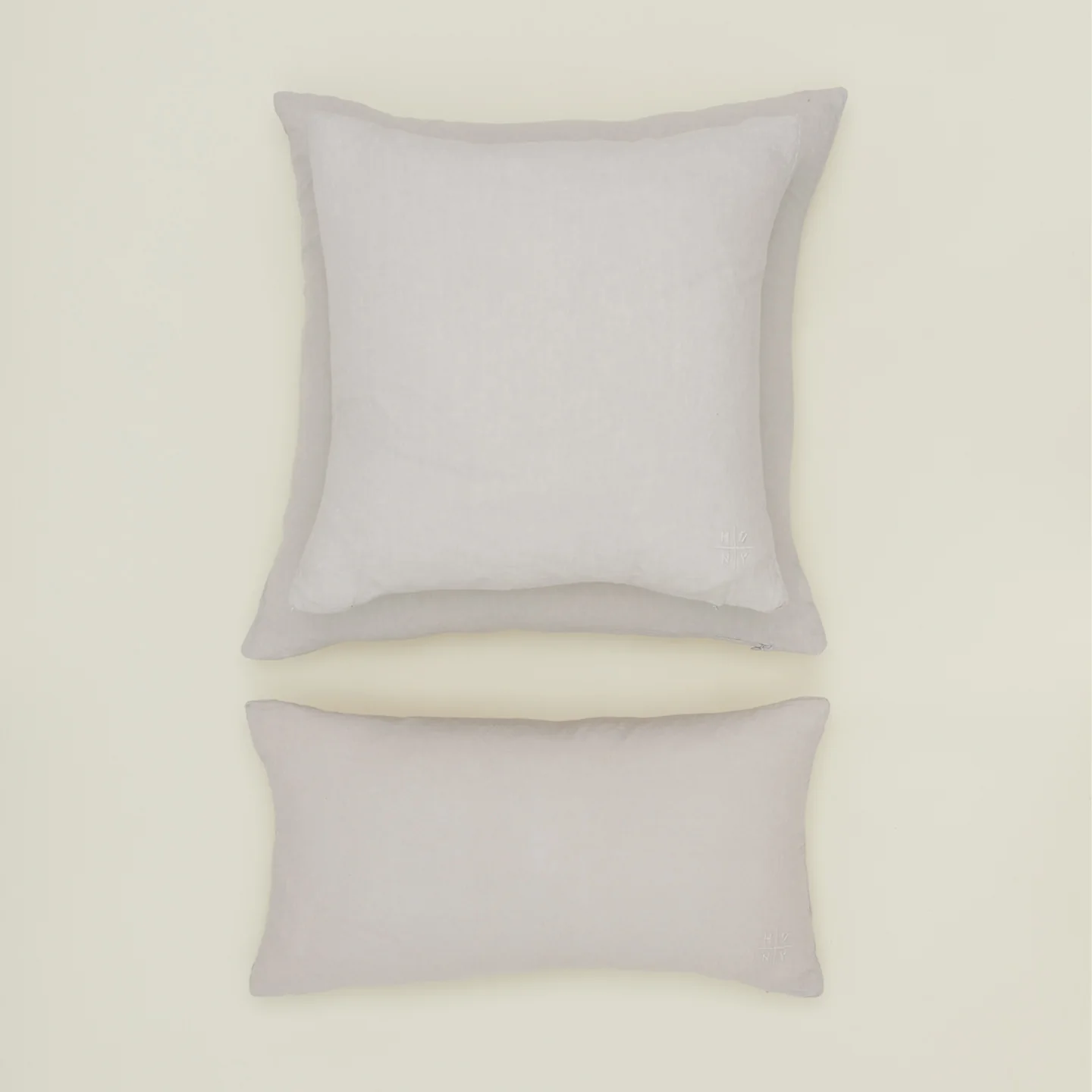 Simple Linen 22x22 Pillow - Light Grey - Image 2