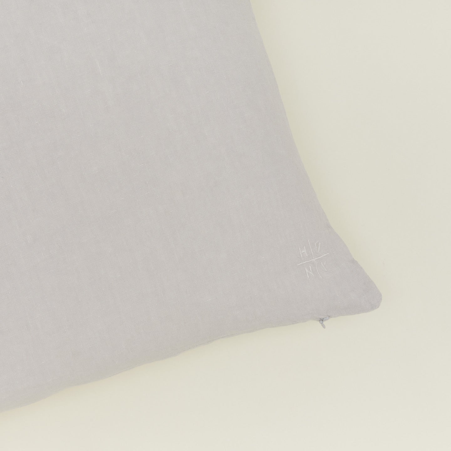 Simple Linen 22x22 Pillow - Light Grey - Image 3