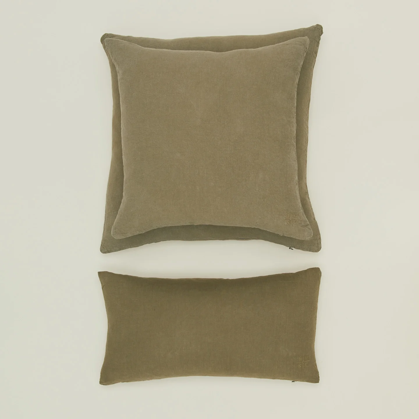 Simple Linen 22x22 Pillow - Olive - Image 2