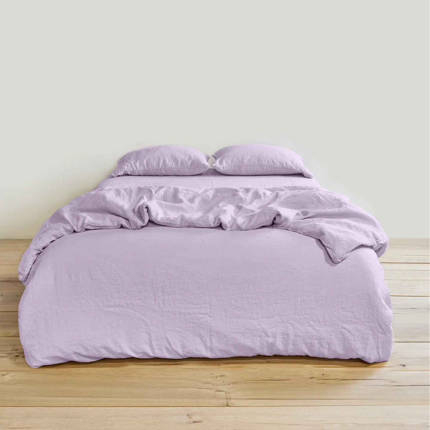Simple Linen Duvet - Lilac - Image 2