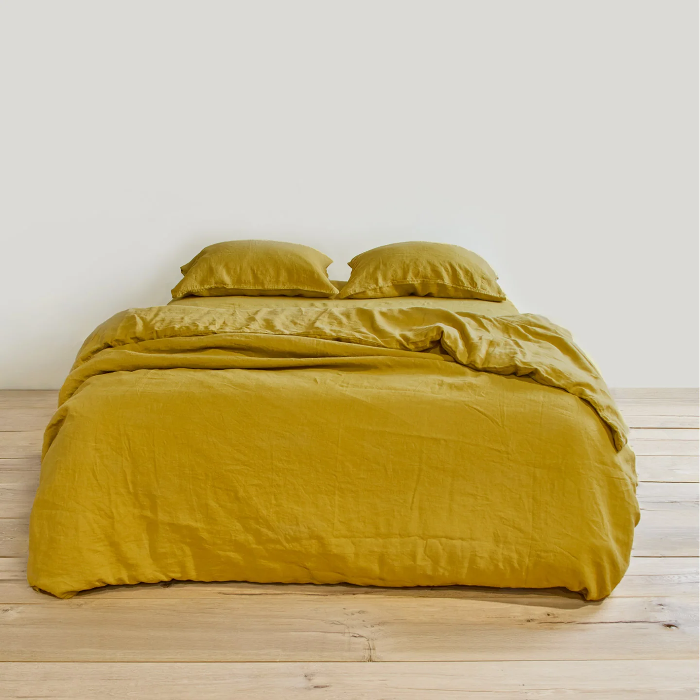 Simple Linen Duvet - Mustard - Image 2