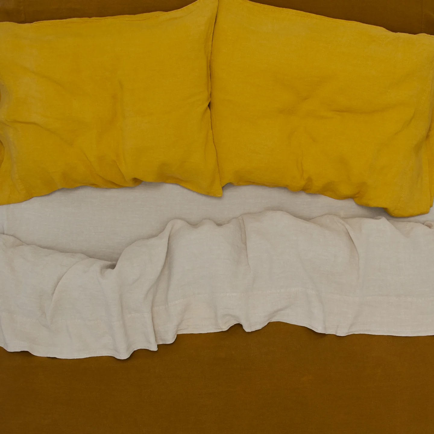 Simple Linen Fitted Sheet - Bronze - Image 3