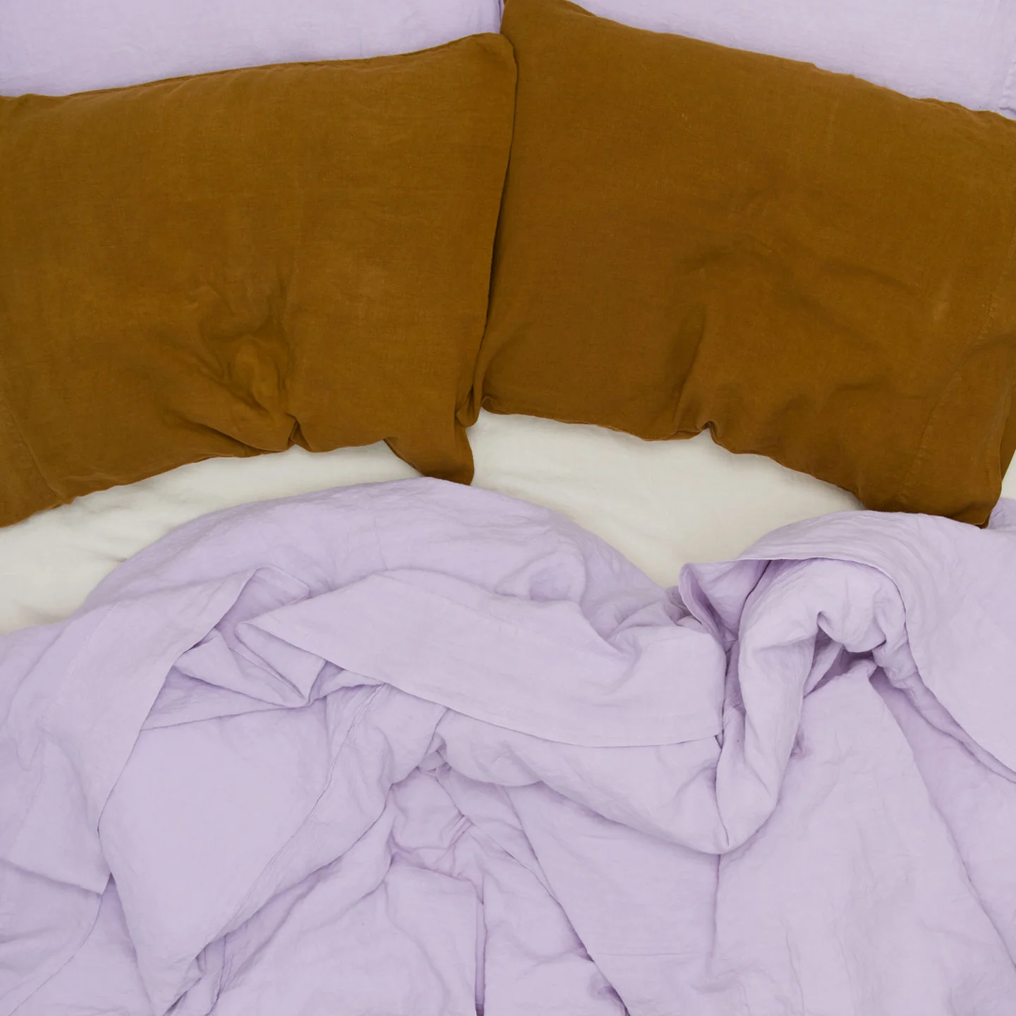 Simple Linen Flat Sheet - Lilac - Image 3