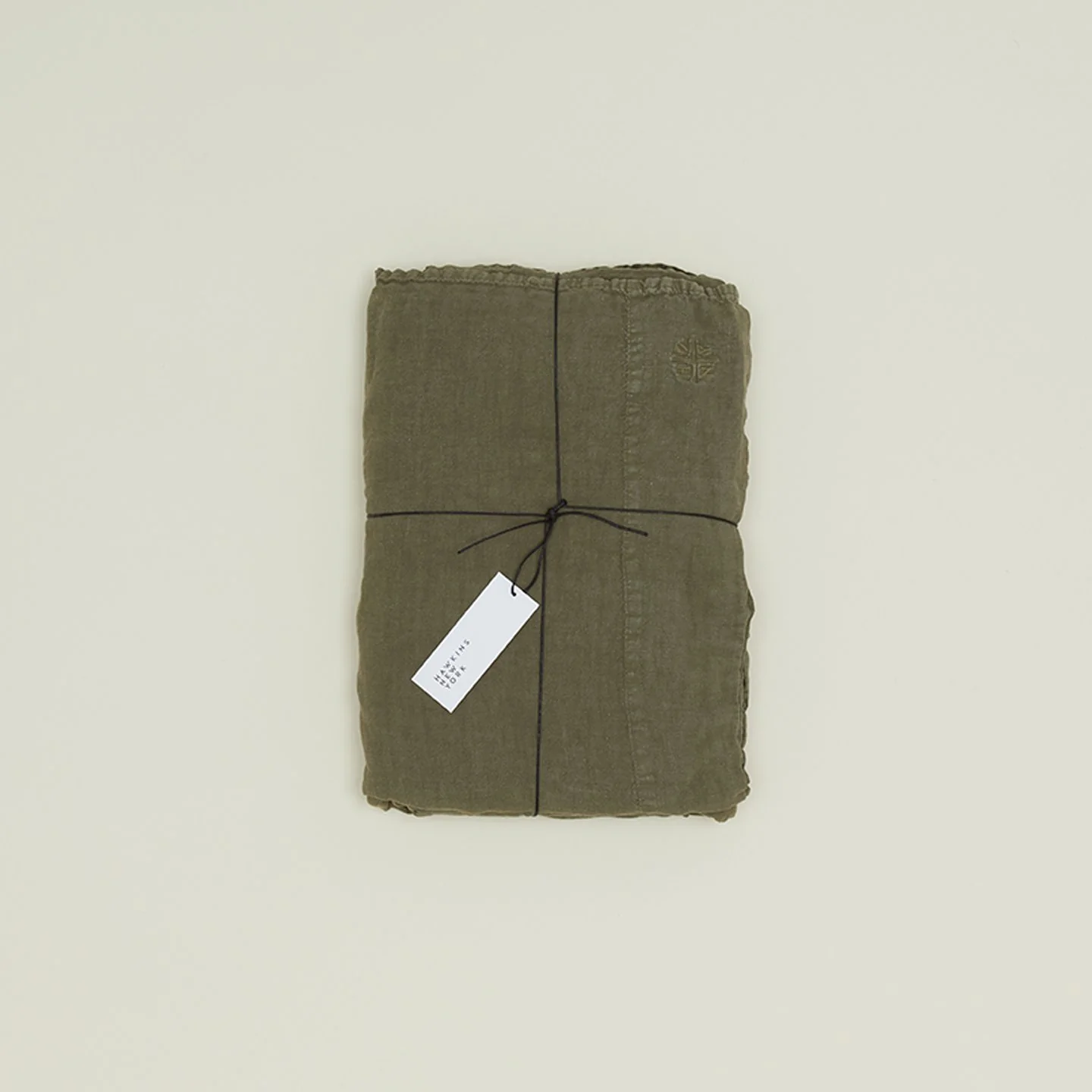 Simple Linen Flat Sheet - Olive - Image 4