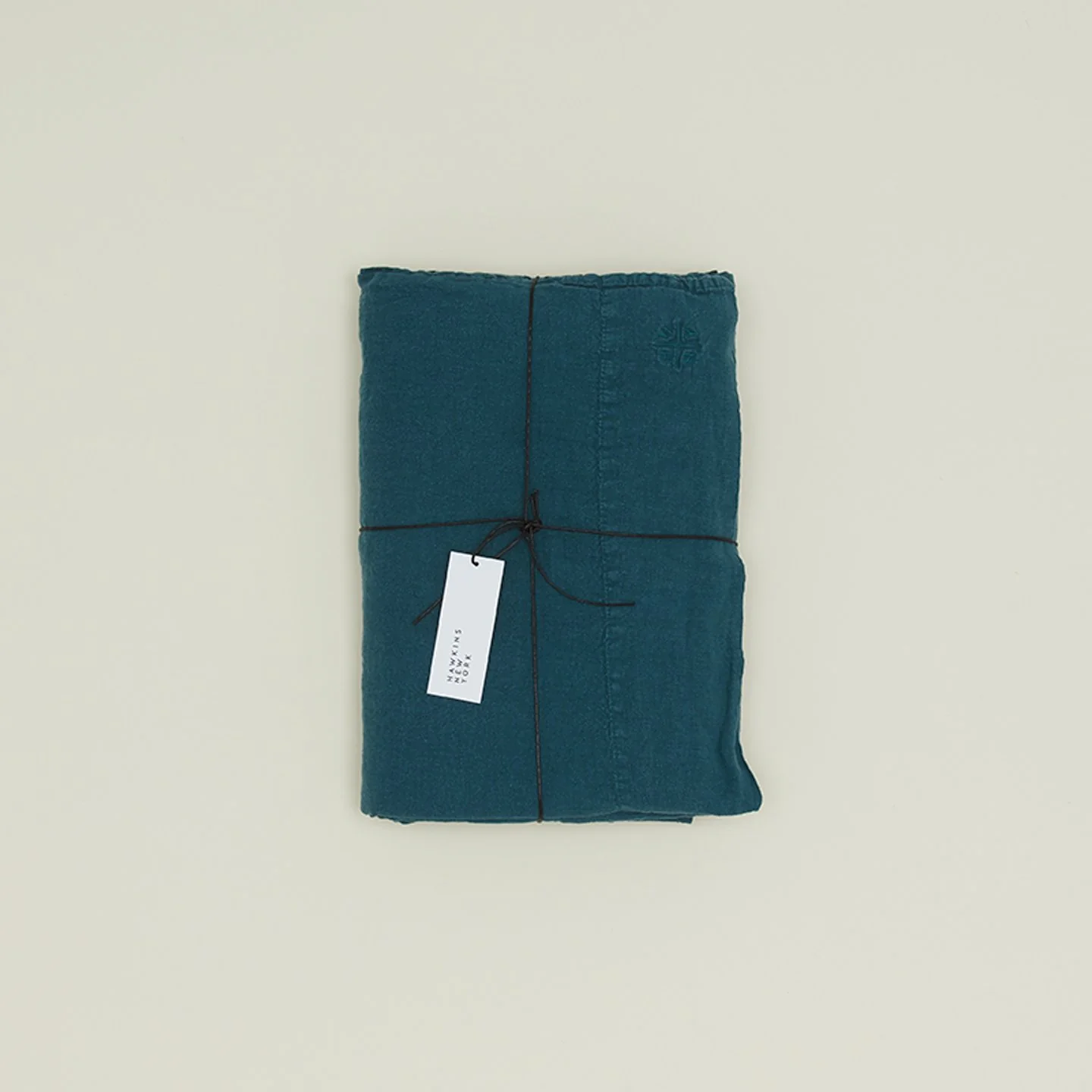 Simple Linen Flat Sheet - Peacock - Image 4