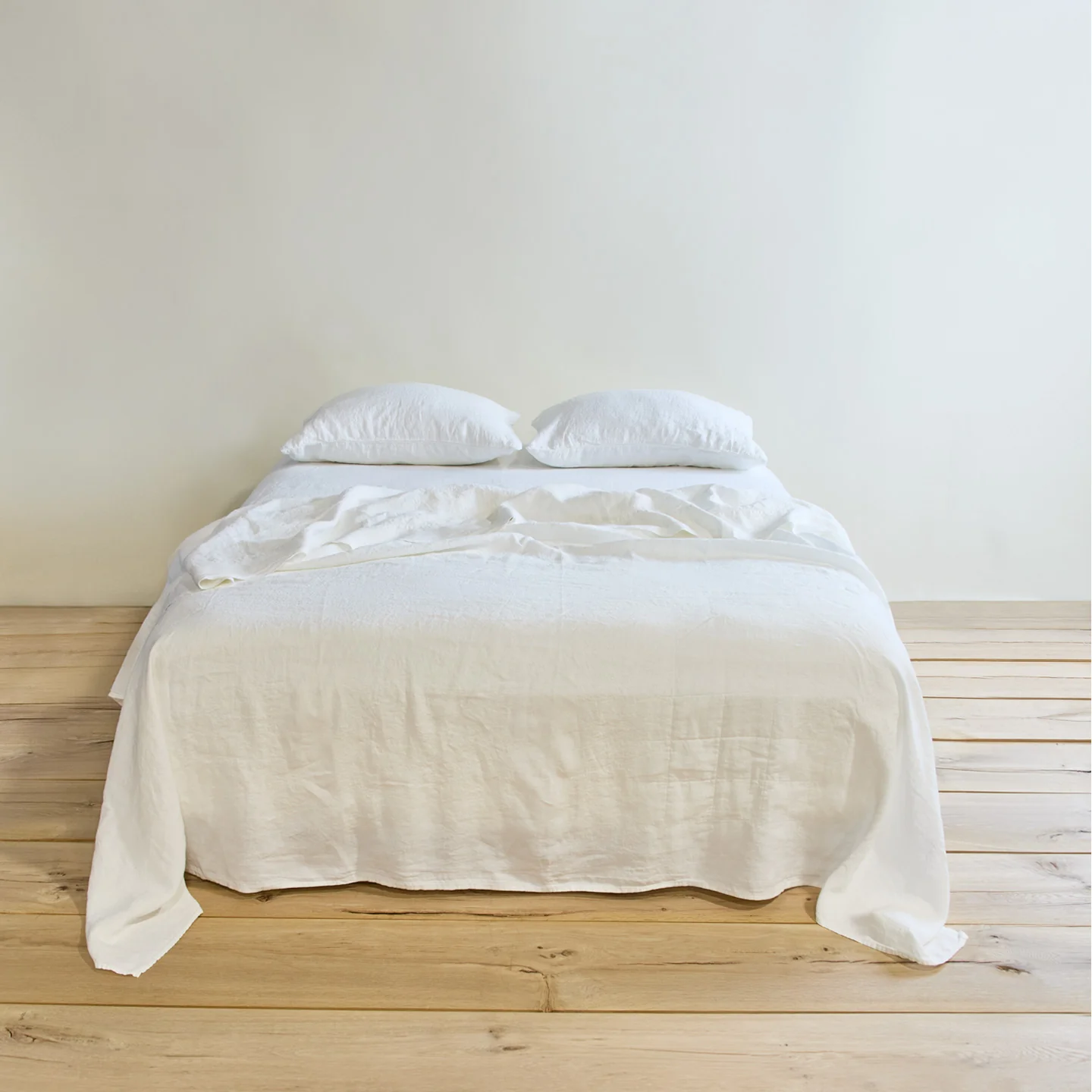 Simple Linen Flat Sheet - White - Image 2