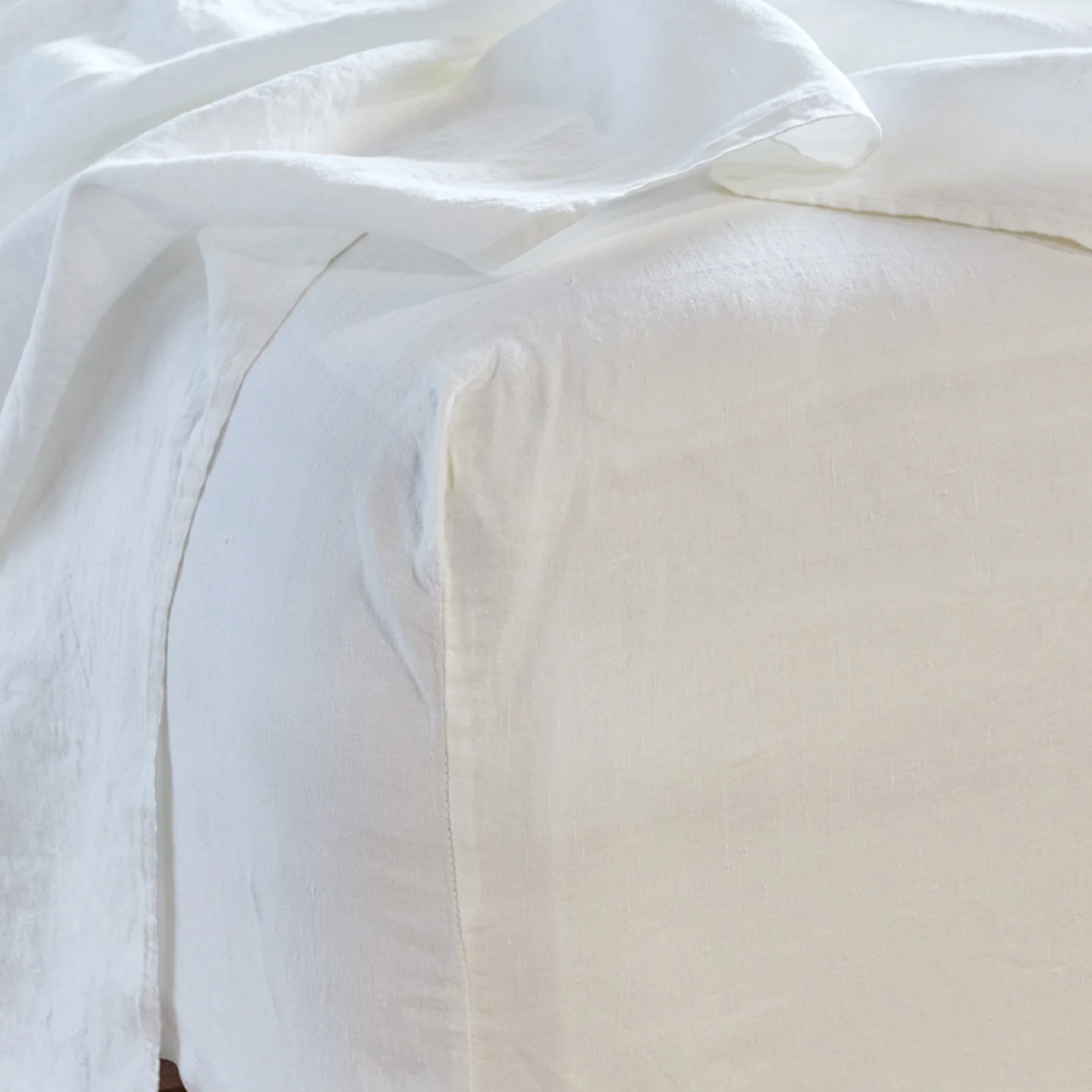 Simple Linen Flat Sheet - White - Image 6