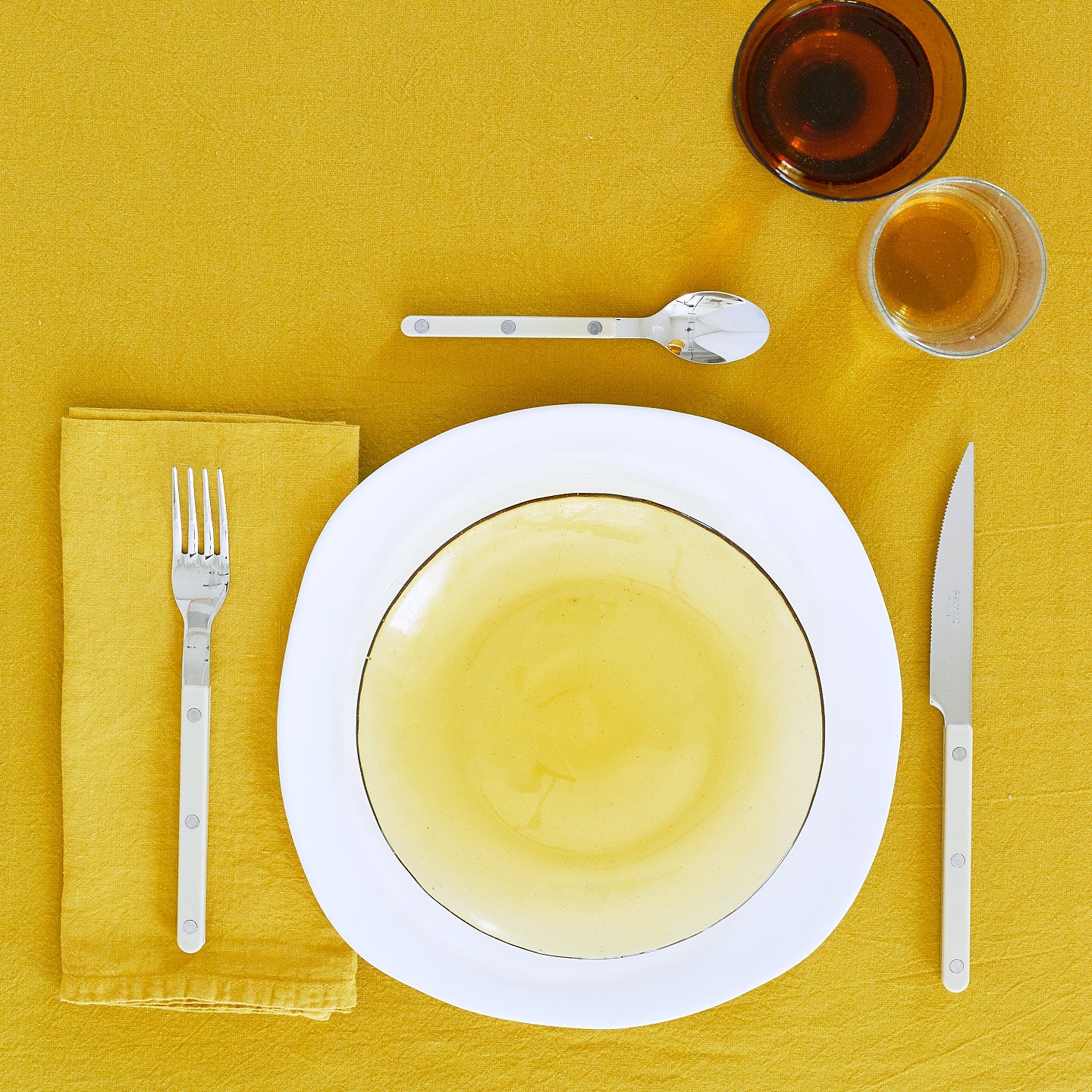 Simple Linen Napkin - Mustard - Image 4