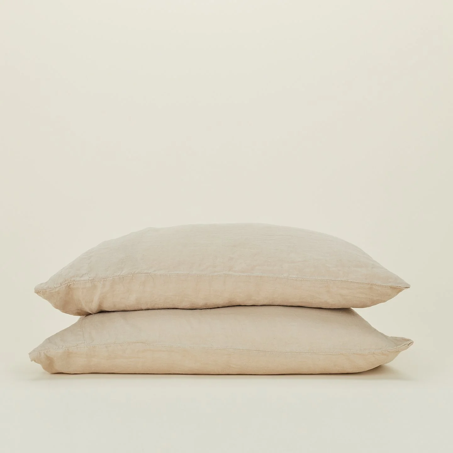 Simple Linen Pillowcases, Set of 2 - Flax