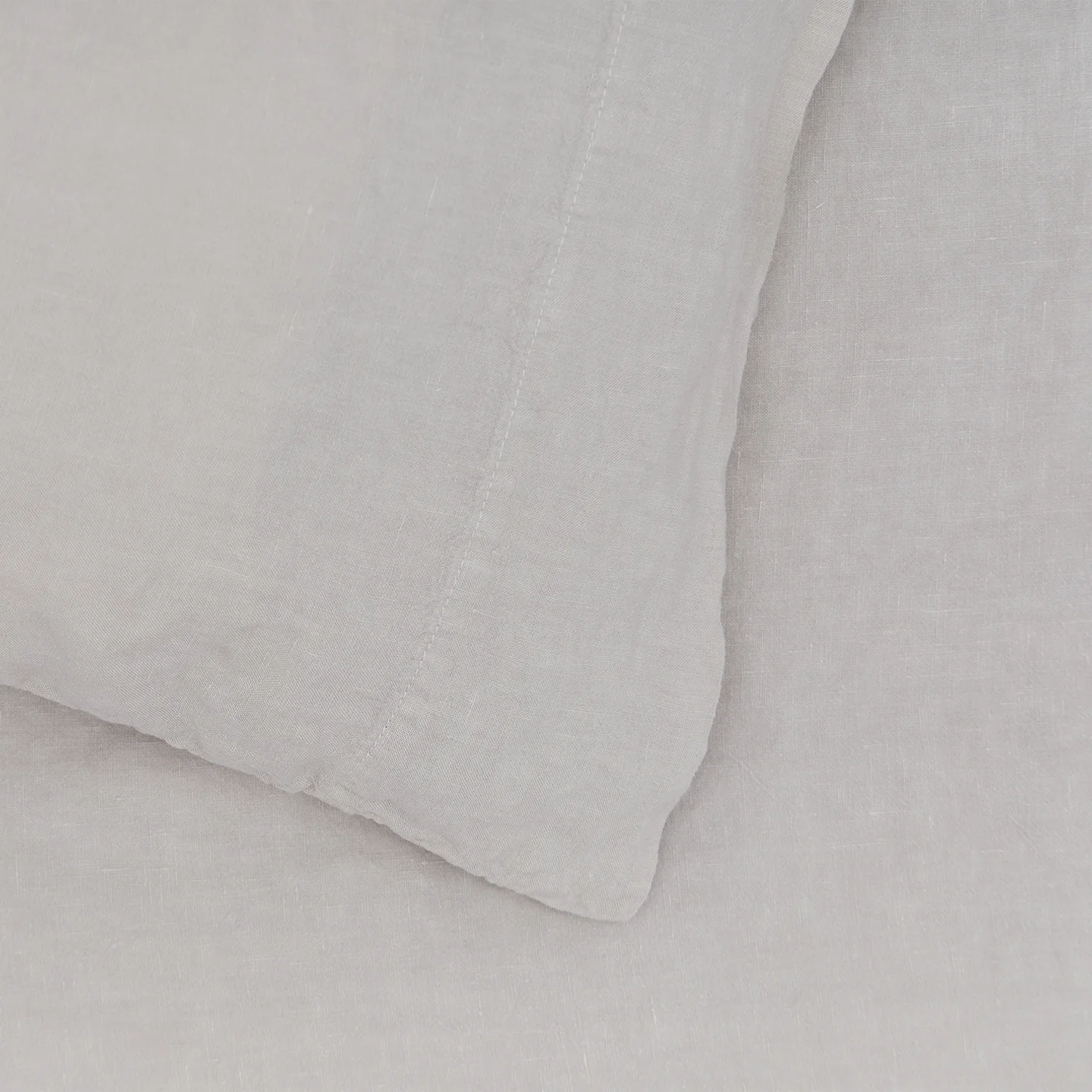 Simple Linen Pillowcases, Set of 2 - Light Grey - Image 3