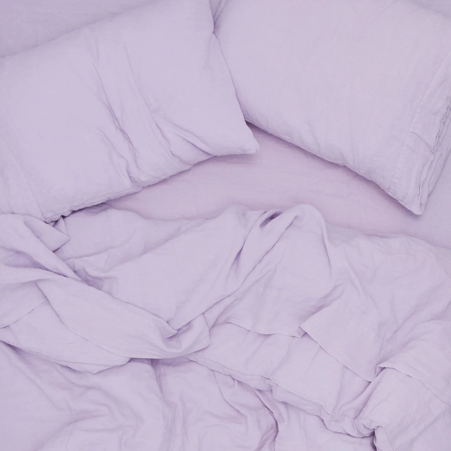 Simple Linen Pillowcases, Set of 2 - Lilac - Image 5