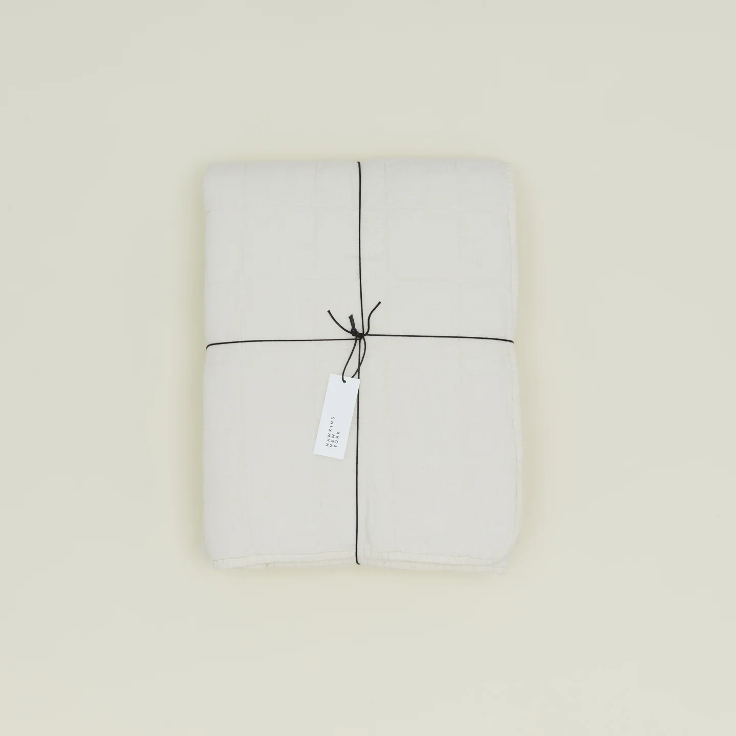 Simple Linen Quilt - Ivory - Image 3