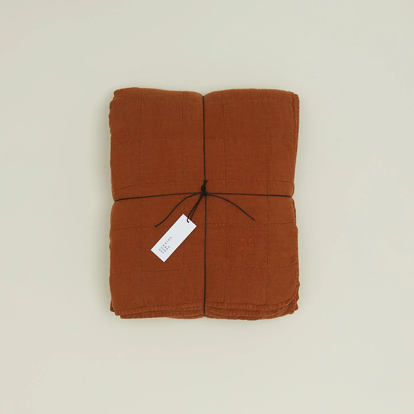 Simple Linen Quilt - Terracotta - Image 3