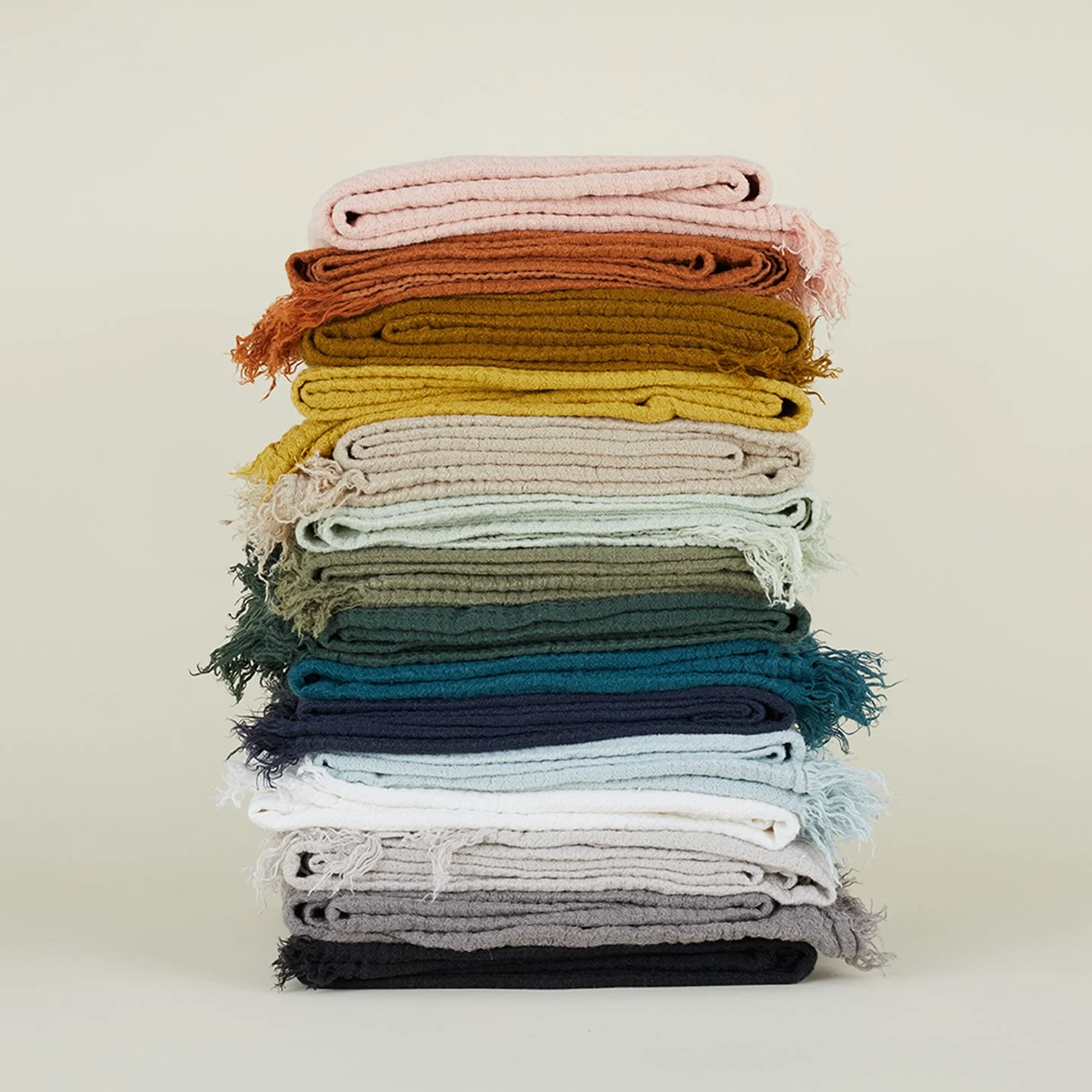 Simple Linen Throw - Blush - Image 2