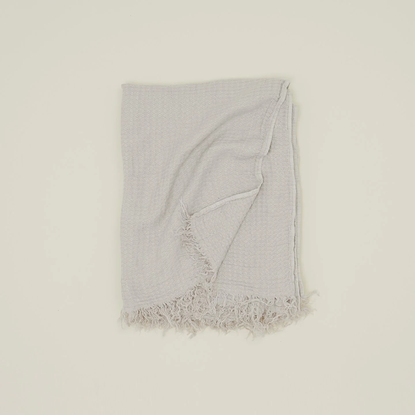 Simple Linen Throw - Light Grey