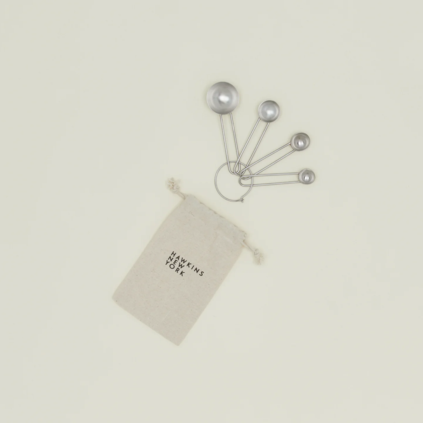 Simple Measuring Spoons - Silver