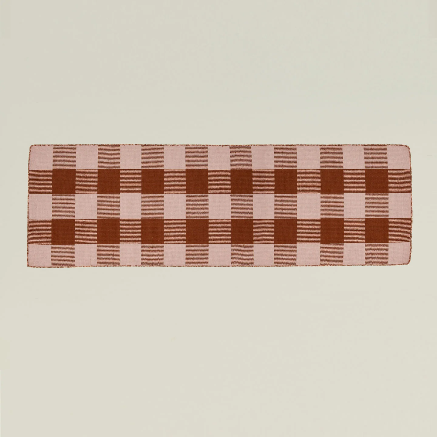 Simple Plaid Runner - Blush/Terracotta