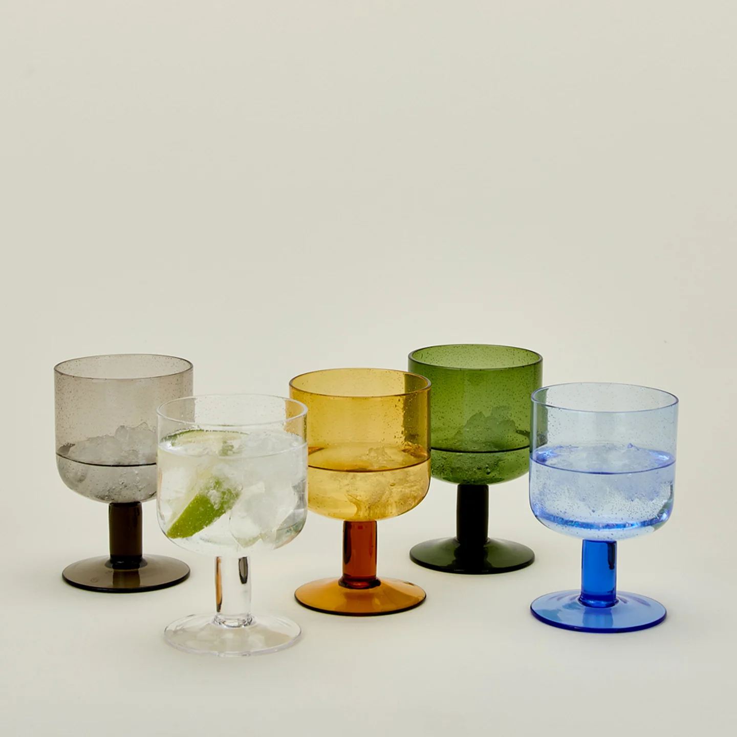 Simple Seeded Glassware, Set of 4 - Smoke - Image 4