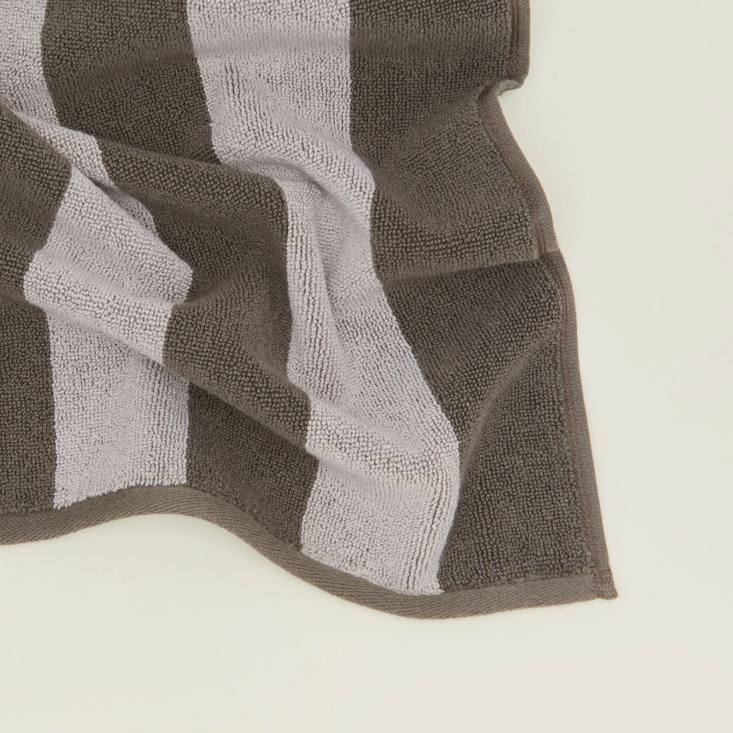 Simple Striped Terry Bath Mat - Light Grey/Dark Grey - Image 2