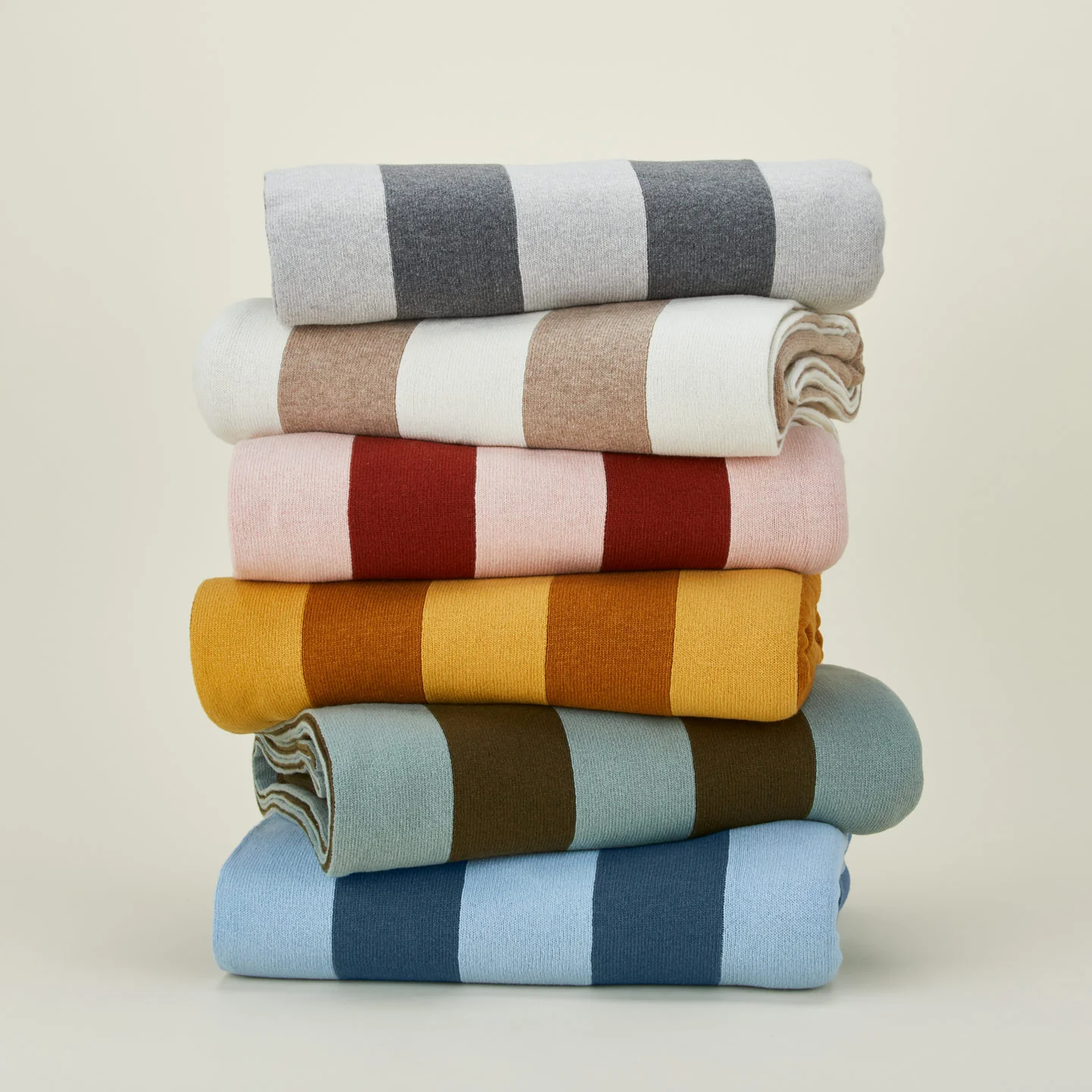 Simple Striped Throw- Ivory/Flax - Image 4