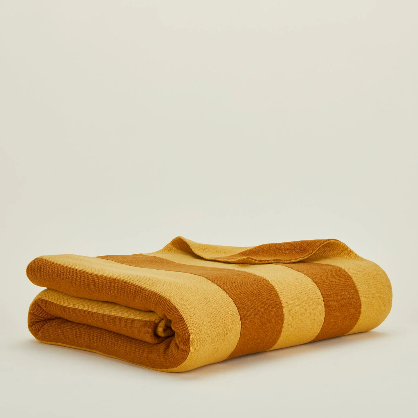 Simple Striped Throw - Mustard/Bronze - Image 2