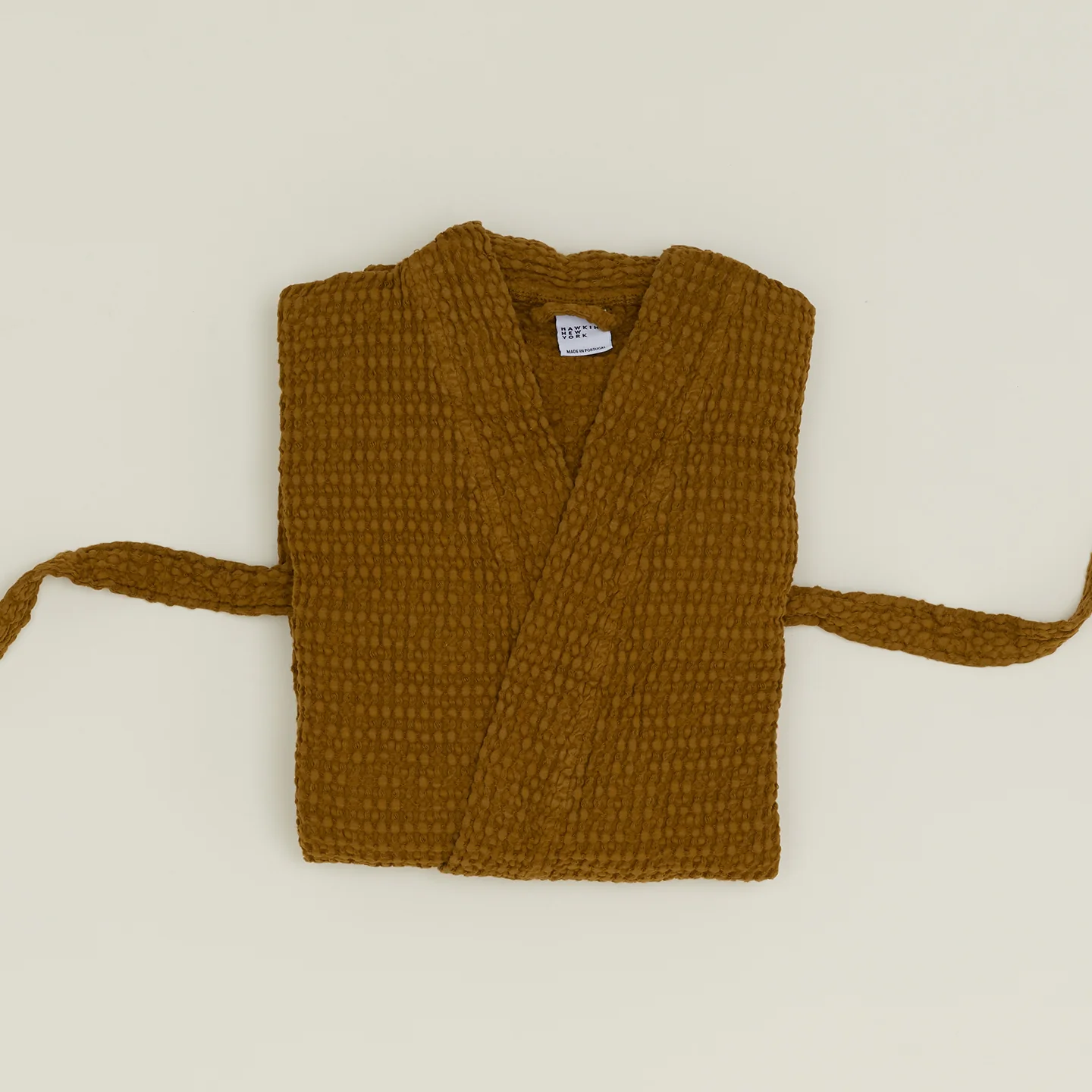 Simple Waffle Bathrobe - Bronze - Image 2