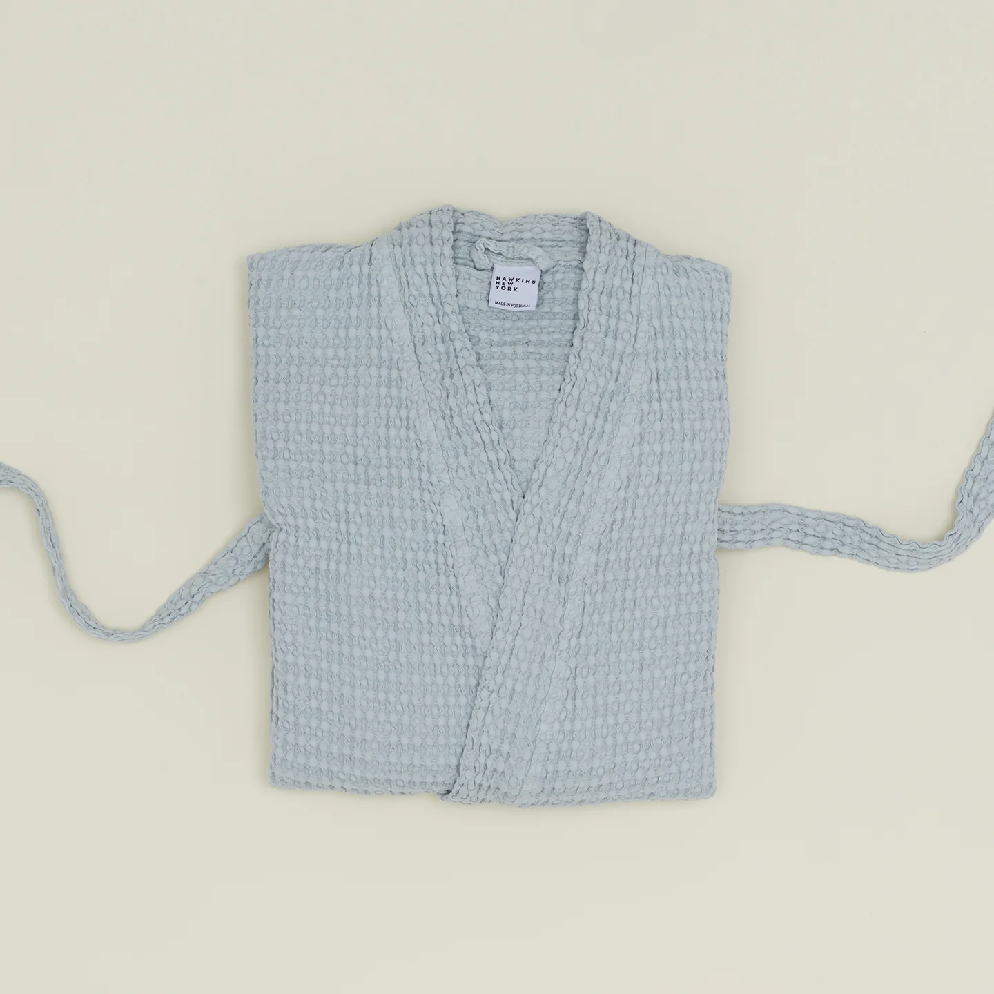 Simple Waffle Bathrobe - Sky - Image 2