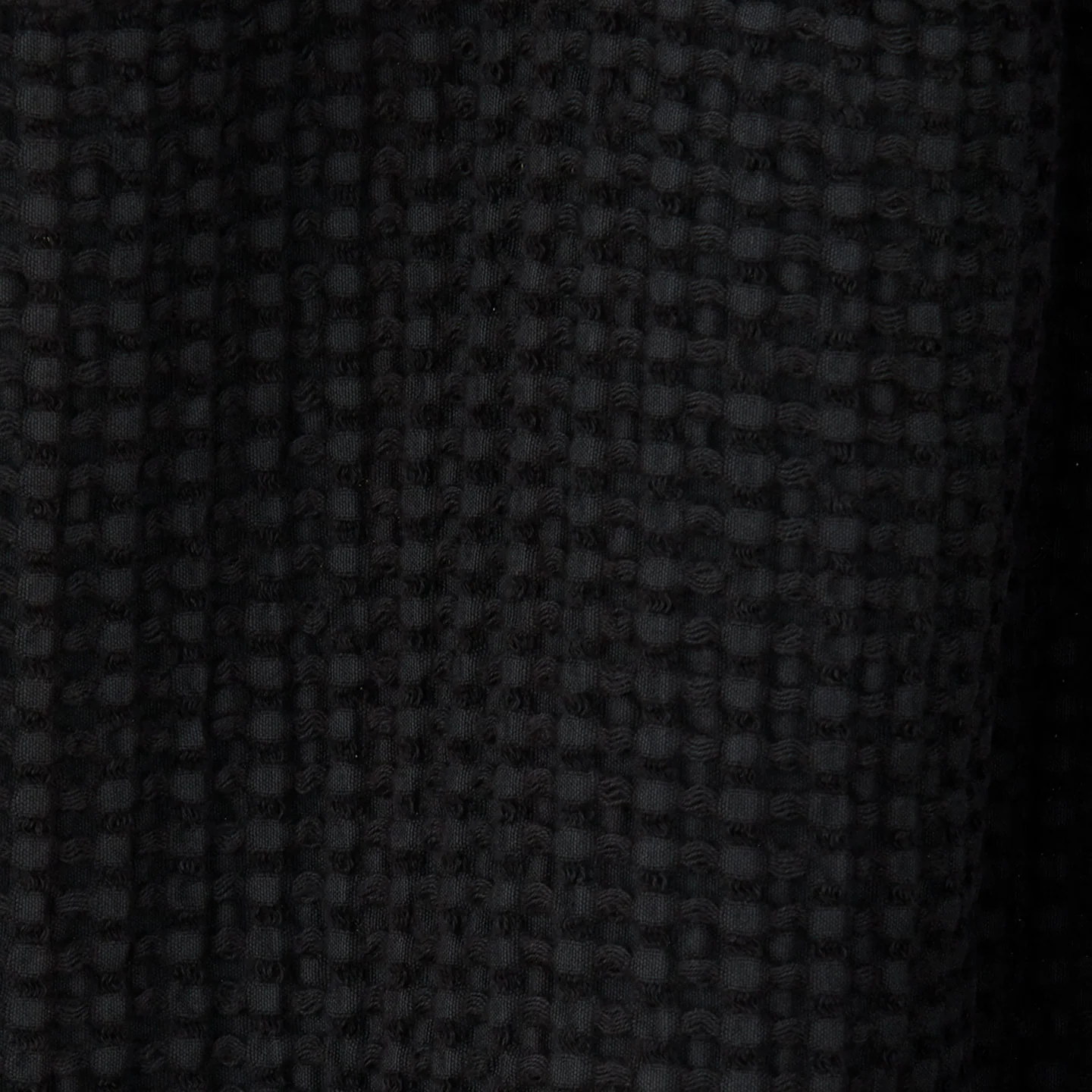 Simple Waffle Shower Curtain - Black - Image 3