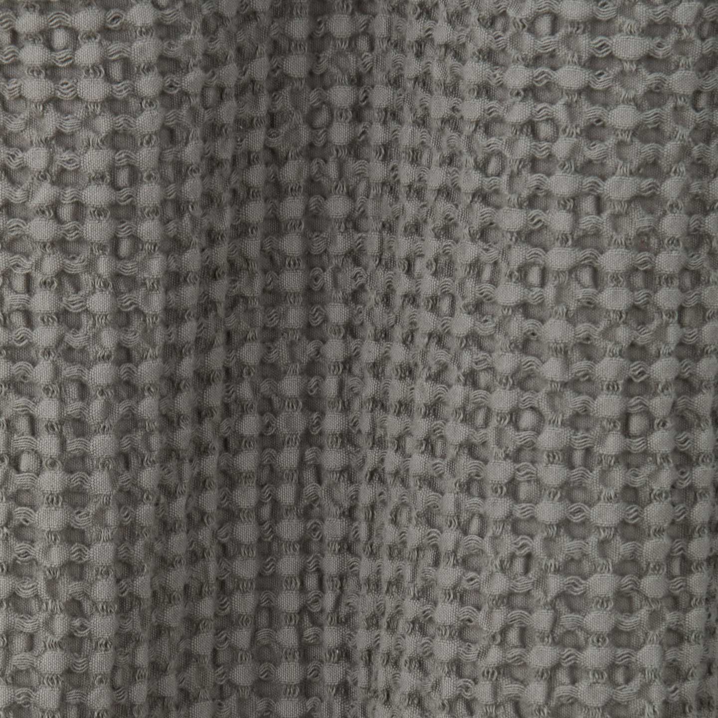 Simple Waffle Shower Curtain - Dark Grey - Image 3