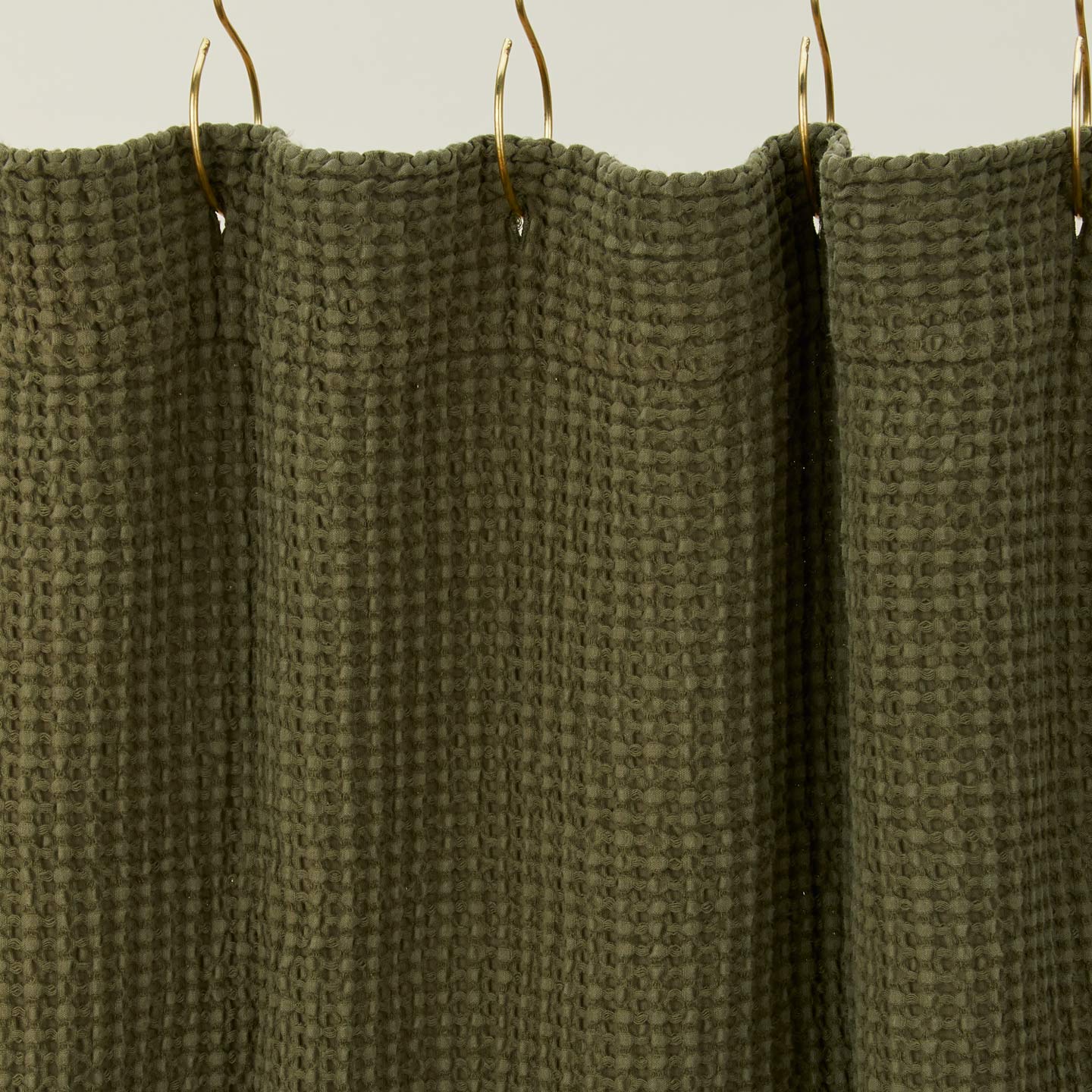 Simple Waffle Shower Curtain - Olive