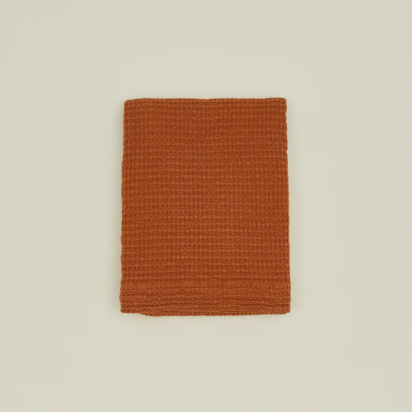 Simple Waffle Shower Curtain - Terracotta - Image 2