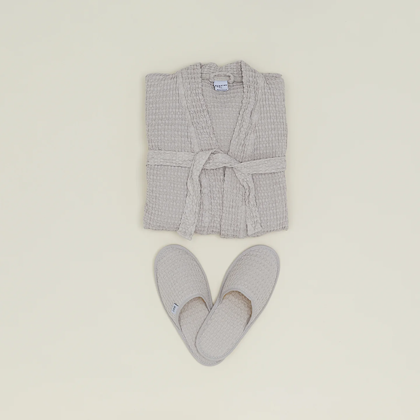 Simple Waffle Slippers - Light Grey - Image 3