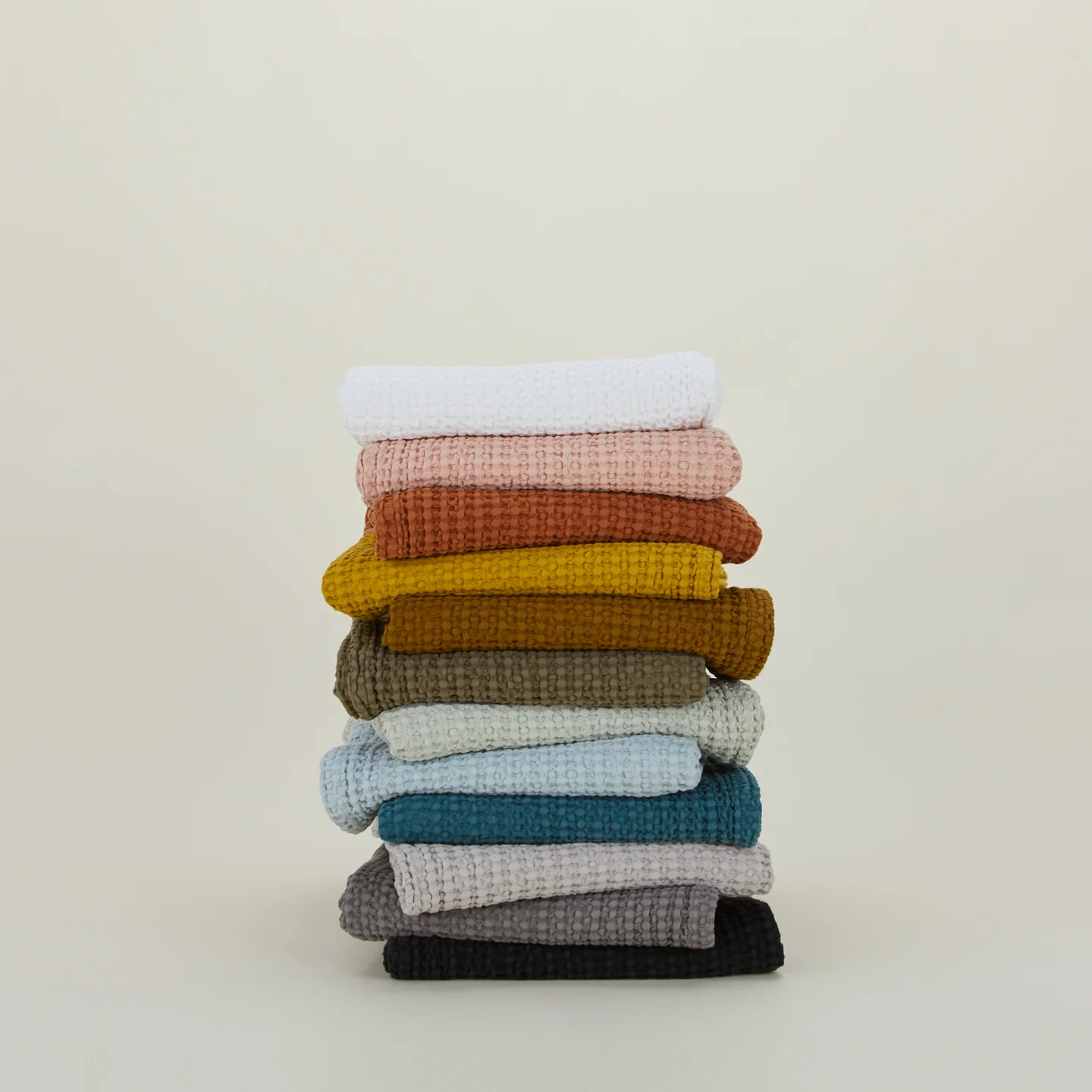 Simple Waffle Towel - Light Grey - Image 3