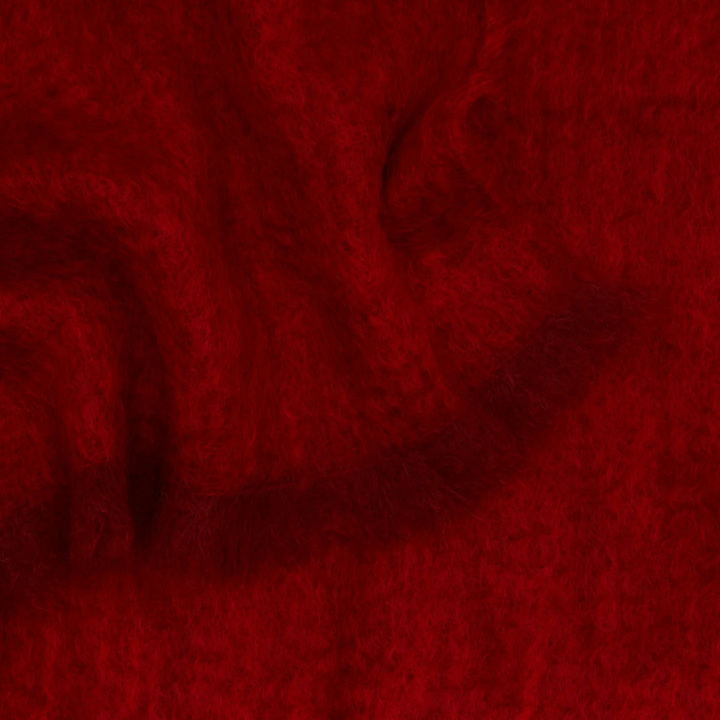 Solid Mohair Throw - Red - Image 3
