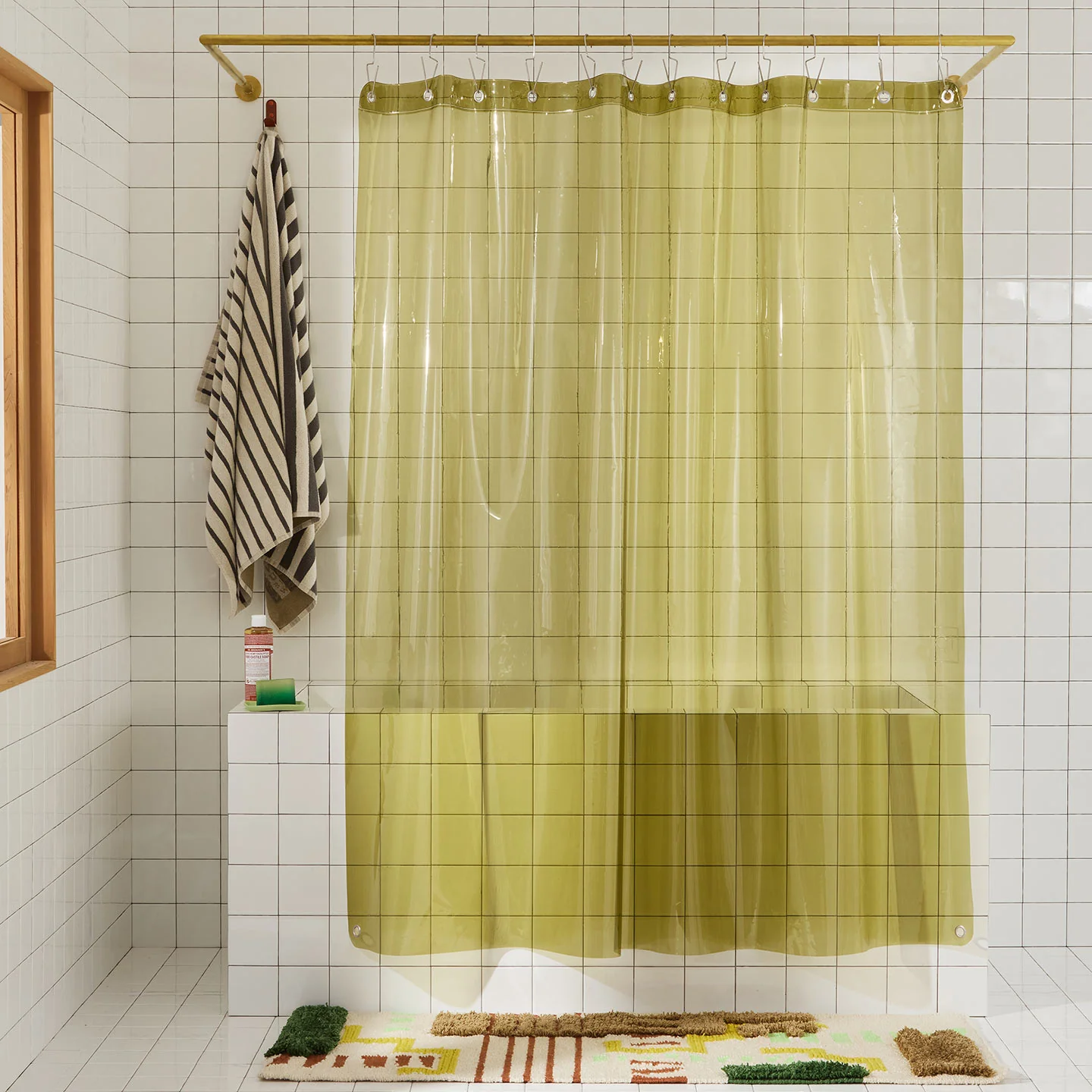 Solid Sun Shower Curtain - Olive - Image 3