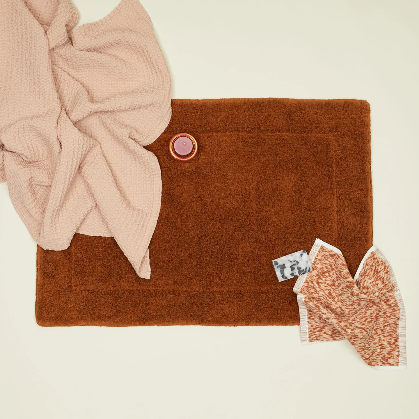Space Dye Terry Towel - Terracotta - Image 6