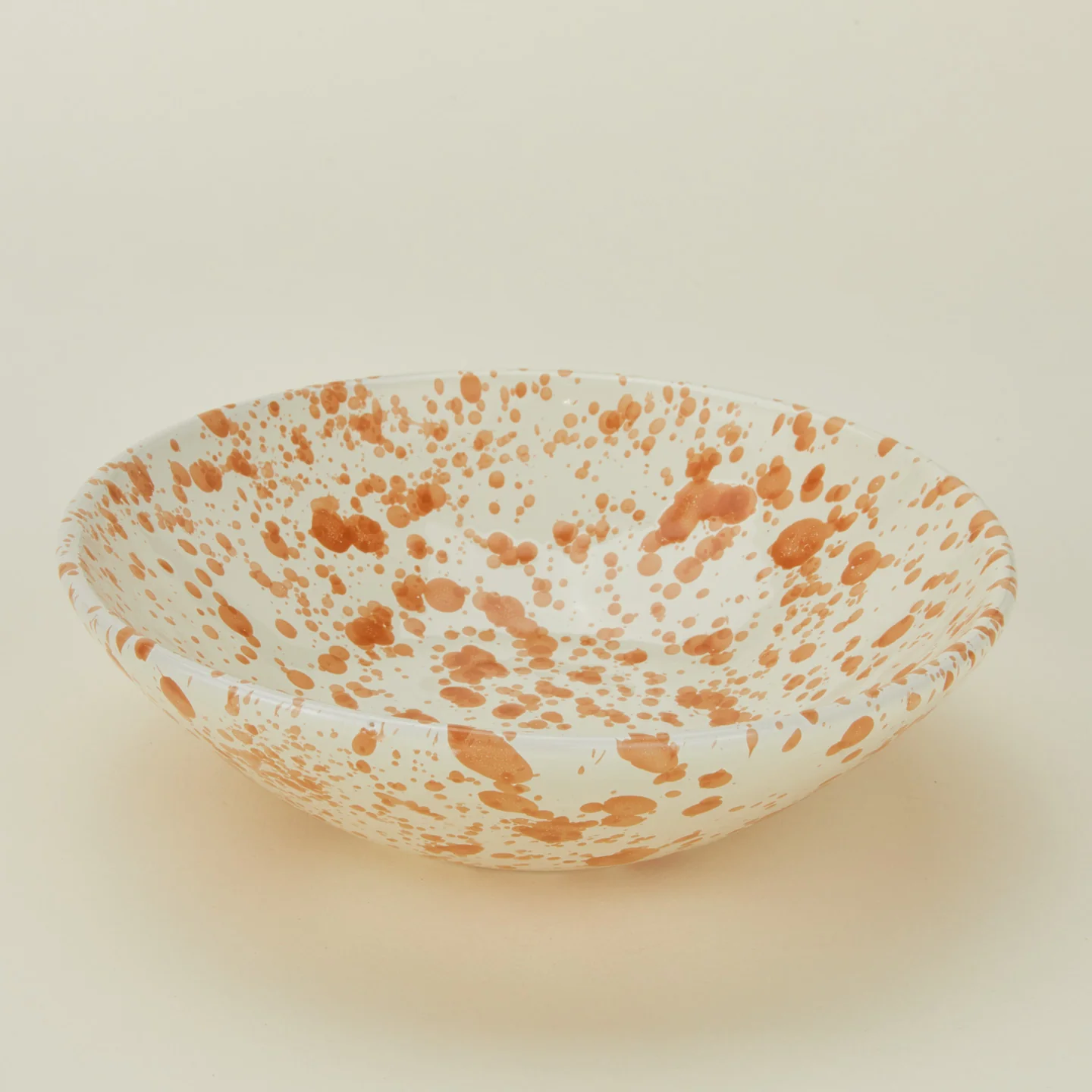 Splatter Low Bowl - Tan/Ivory - Image 3