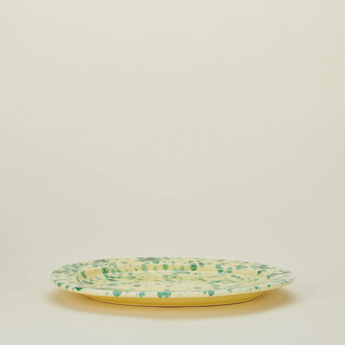 Splatter Oval Platter - Yellow/Green - Image 3