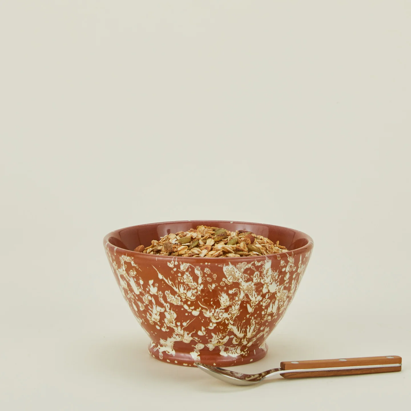Splatter Small Bowl - Terracotta/Cream - Image 2