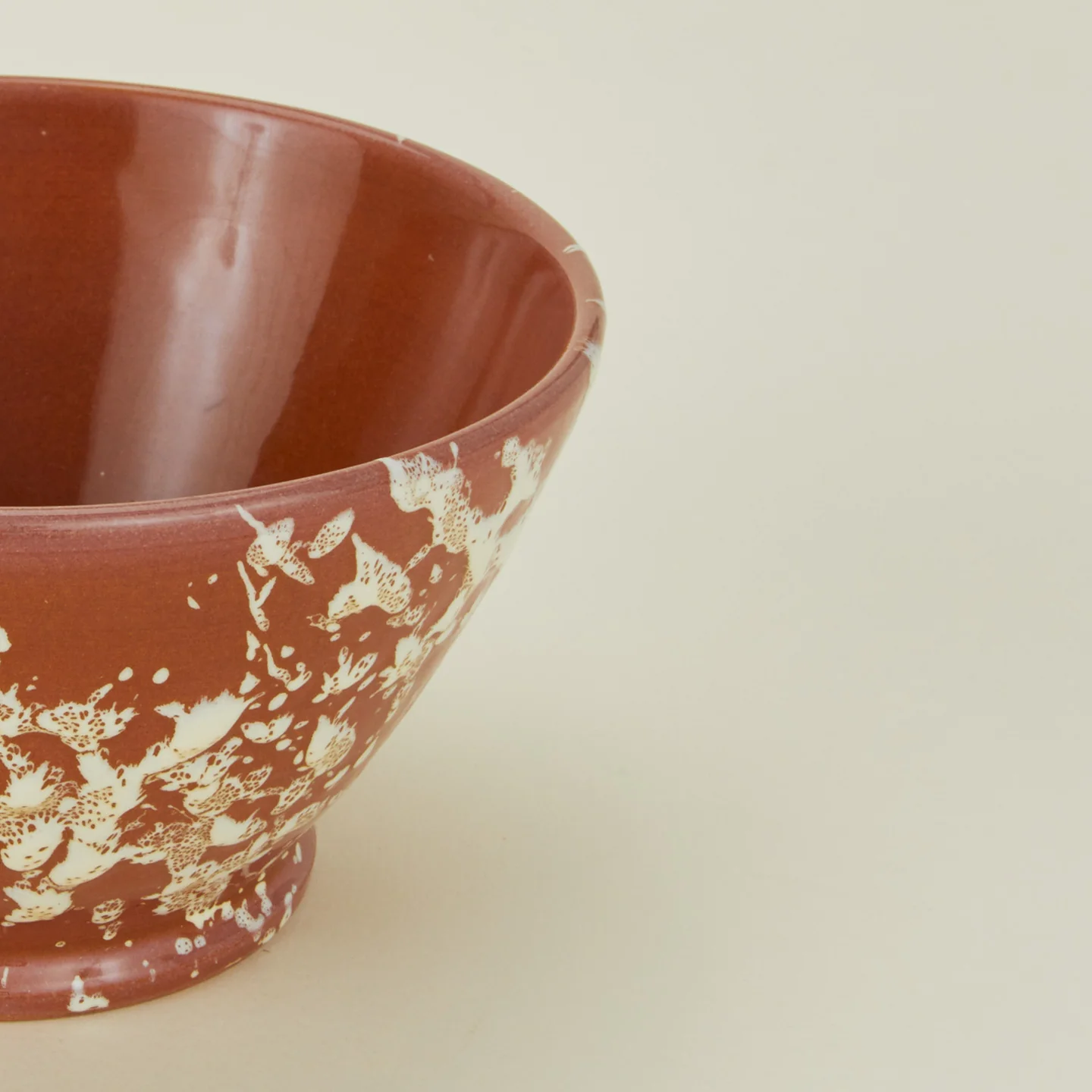 Splatter Small Bowl - Terracotta/Cream - Image 4