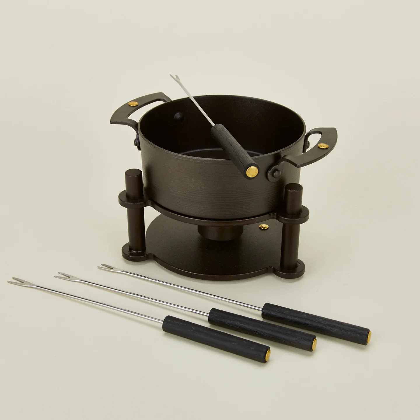 Spun Iron Fondue Pot - Image 4