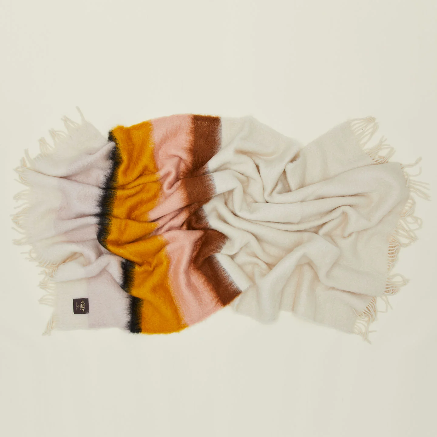 Stripe Mohair Throw - Warm Stripe - Image 2