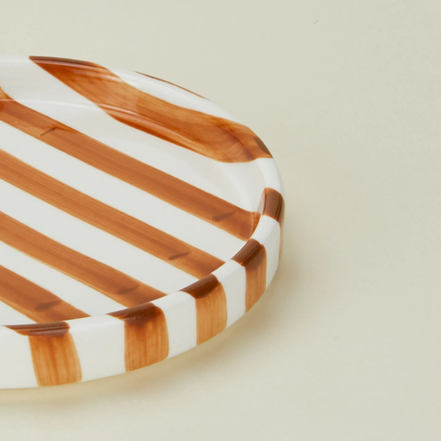 Striped Mini Plate - Brown - Image 5