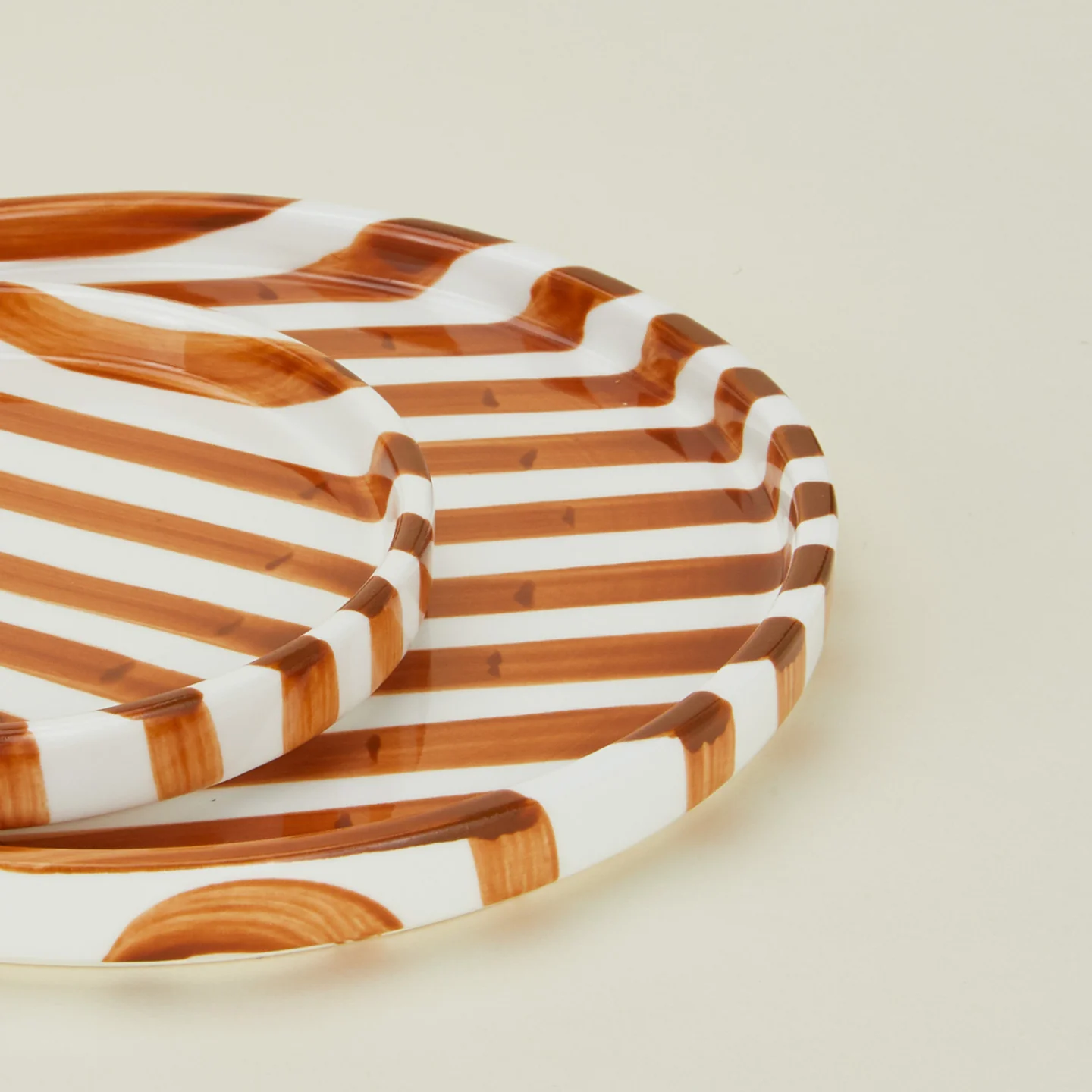 Striped Mini Plate - Brown - Image 6