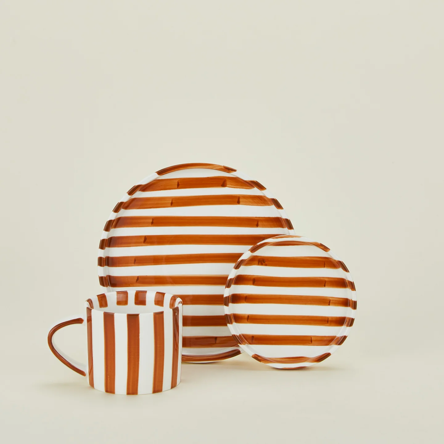 Striped Mini Plate - Brown - Image 8