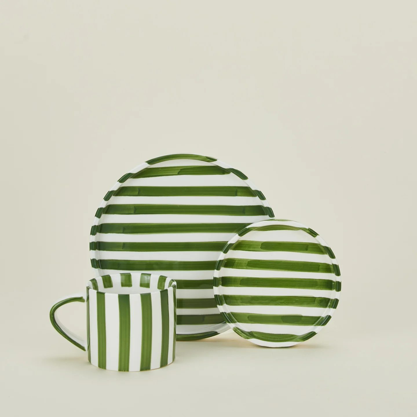 Striped Mini Plate - Olive - Image 8