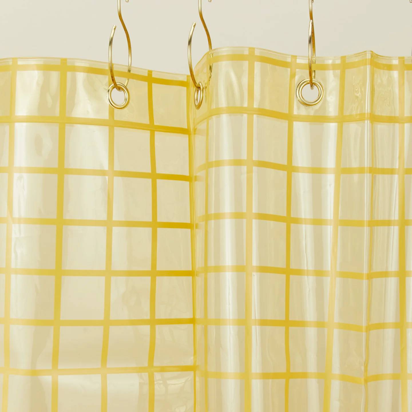Sun Grid Shower Curtain - Butter